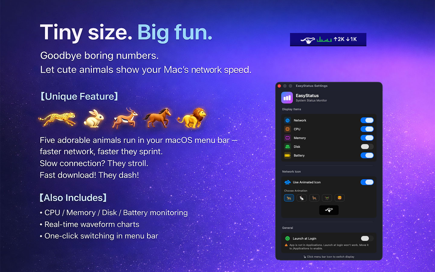 EasyStatus screenshot